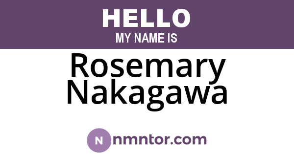 Rosemary Nakagawa