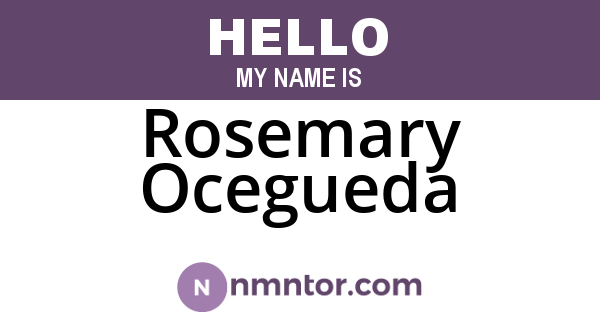 Rosemary Ocegueda