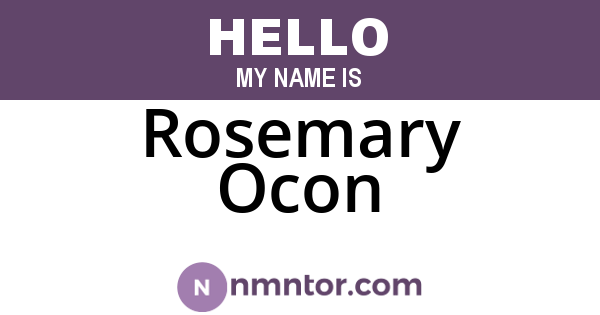 Rosemary Ocon