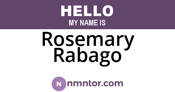 Rosemary Rabago
