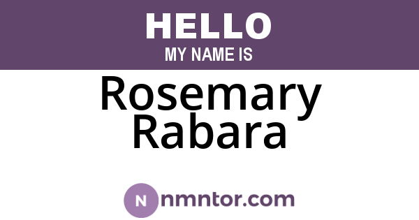 Rosemary Rabara