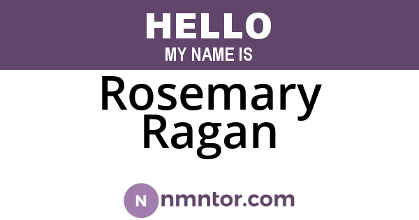 Rosemary Ragan