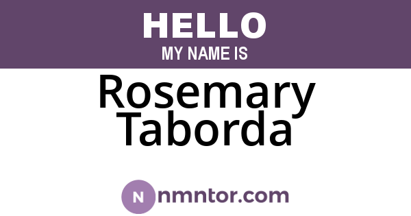 Rosemary Taborda
