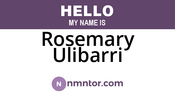Rosemary Ulibarri