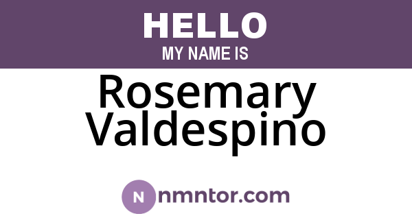Rosemary Valdespino