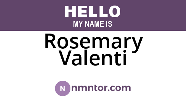 Rosemary Valenti
