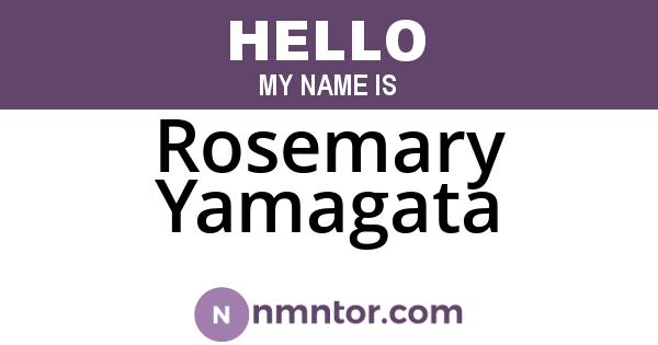 Rosemary Yamagata