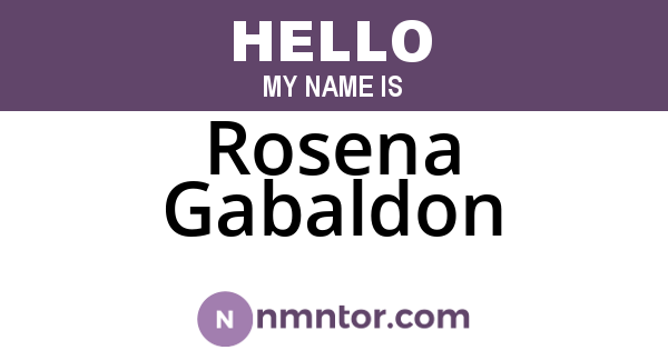 Rosena Gabaldon