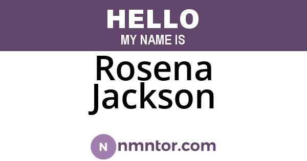 Rosena Jackson