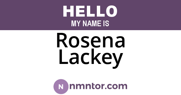 Rosena Lackey