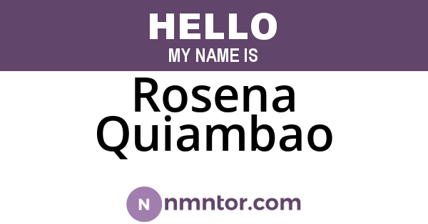 Rosena Quiambao