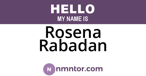 Rosena Rabadan