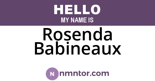 Rosenda Babineaux
