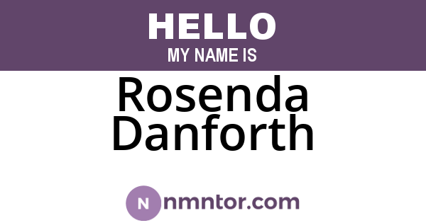 Rosenda Danforth