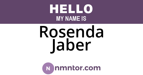 Rosenda Jaber