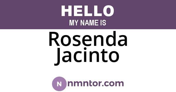 Rosenda Jacinto