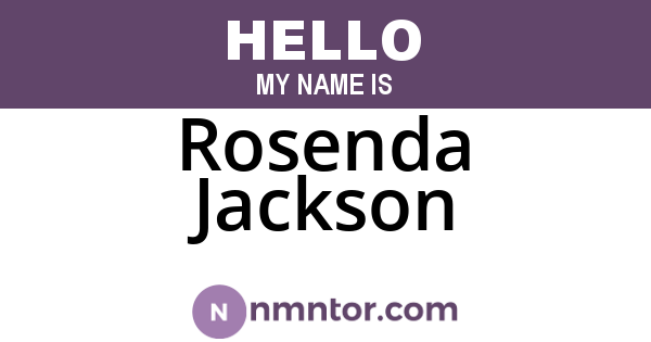 Rosenda Jackson