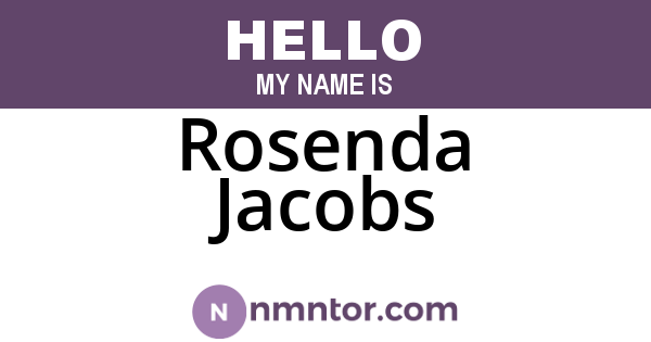 Rosenda Jacobs