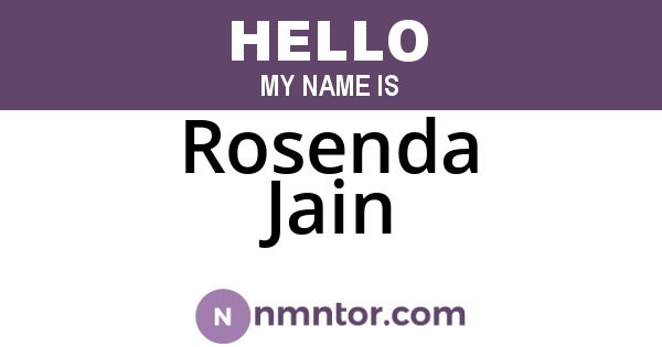 Rosenda Jain