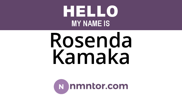 Rosenda Kamaka