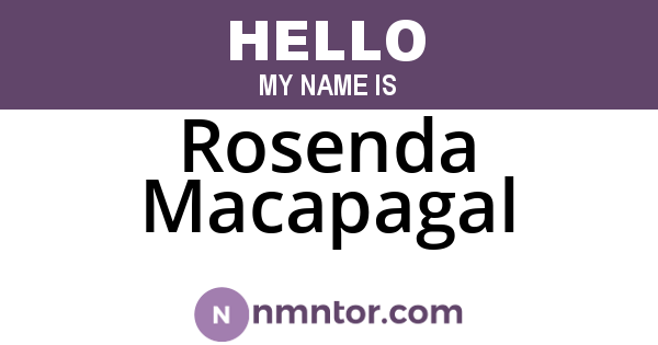 Rosenda Macapagal
