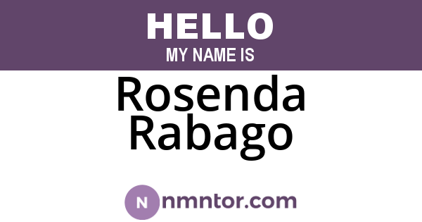 Rosenda Rabago