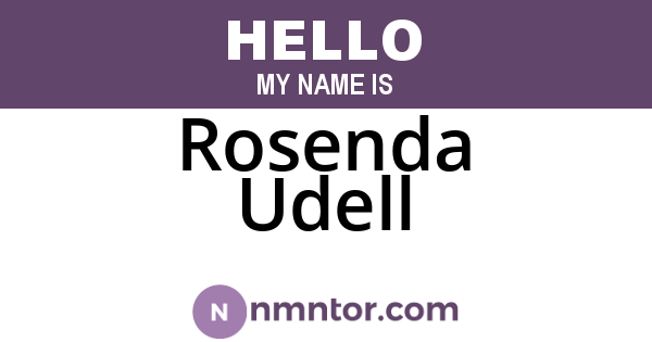 Rosenda Udell