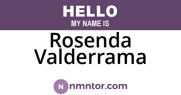 Rosenda Valderrama