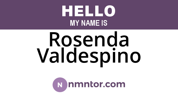 Rosenda Valdespino