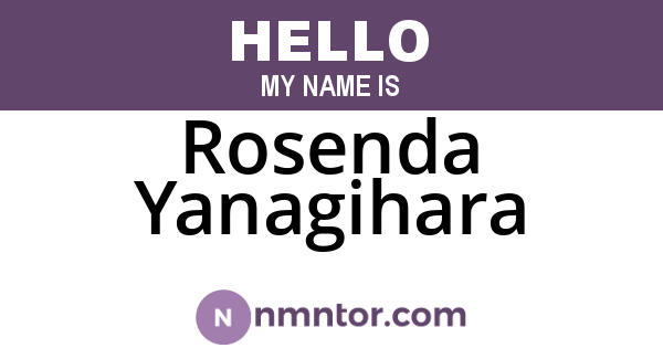 Rosenda Yanagihara