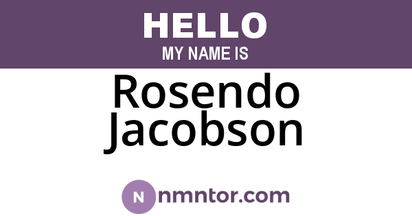 Rosendo Jacobson