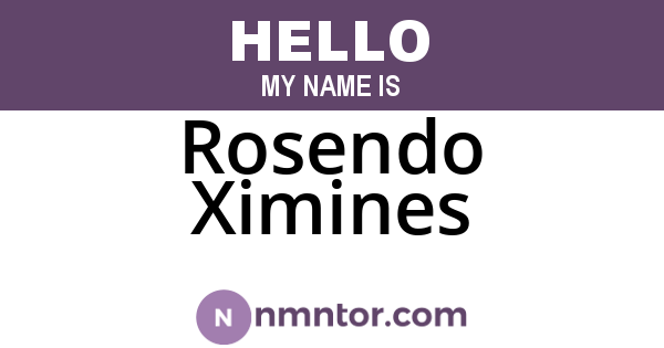 Rosendo Ximines