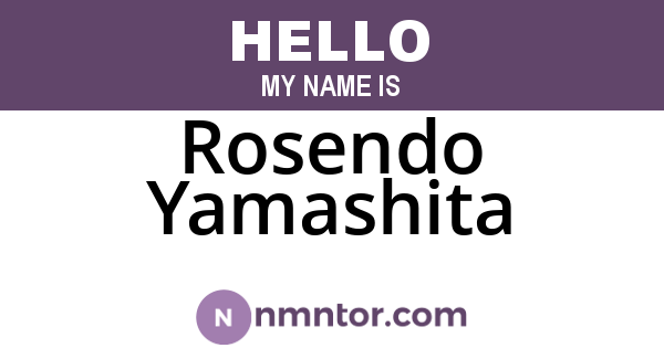 Rosendo Yamashita