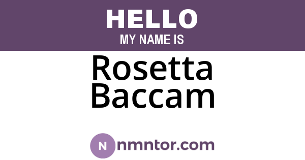 Rosetta Baccam