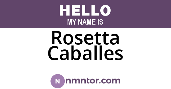 Rosetta Caballes