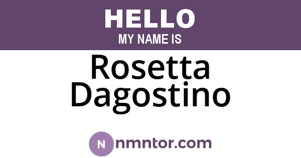 Rosetta Dagostino