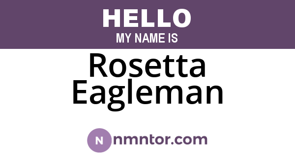 Rosetta Eagleman