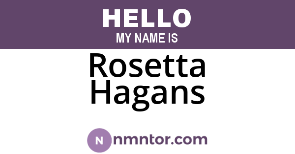Rosetta Hagans