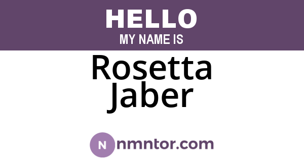 Rosetta Jaber