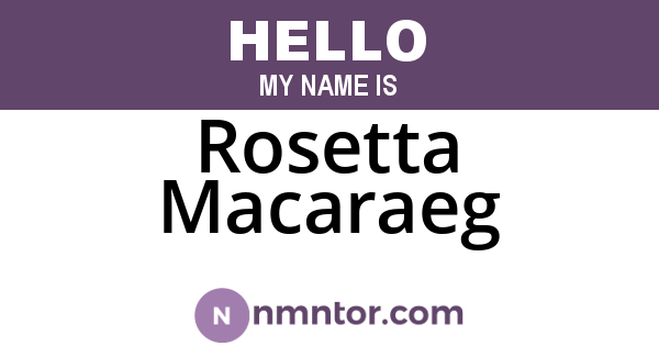 Rosetta Macaraeg
