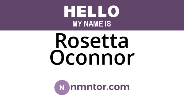 Rosetta Oconnor