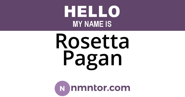 Rosetta Pagan