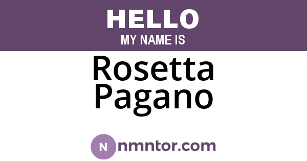 Rosetta Pagano