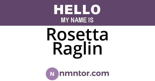 Rosetta Raglin