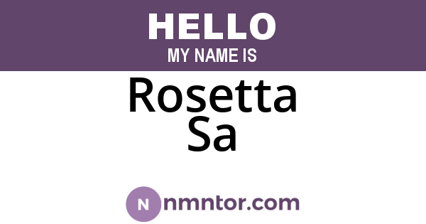 Rosetta Sa