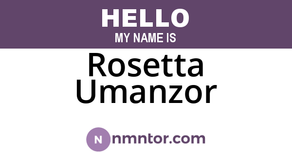 Rosetta Umanzor