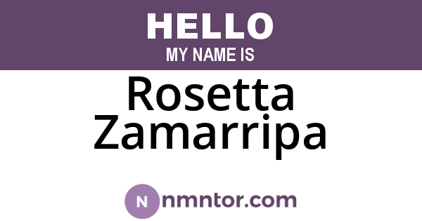 Rosetta Zamarripa