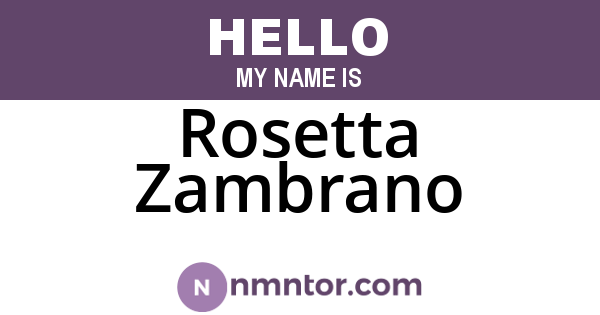 Rosetta Zambrano