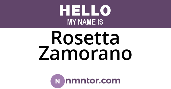 Rosetta Zamorano