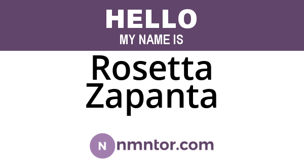 Rosetta Zapanta